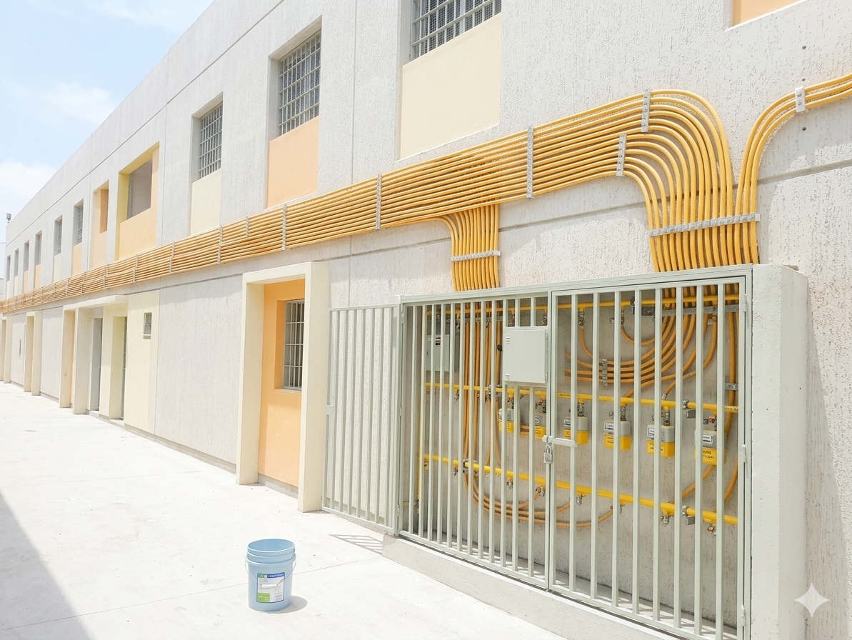 Projeto de rede de gás residencial e comercial com certificação